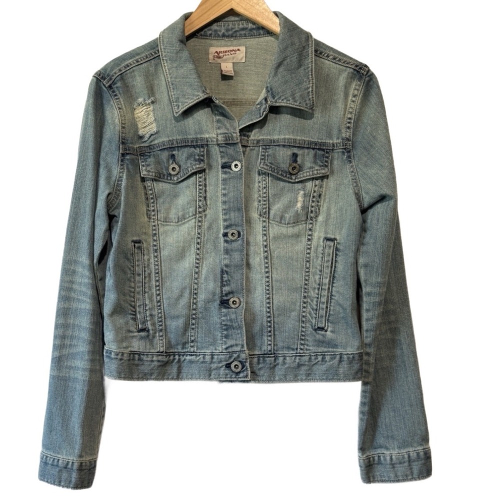 Arizona Jean Co. Women's Blue Denim Jacket Size Large